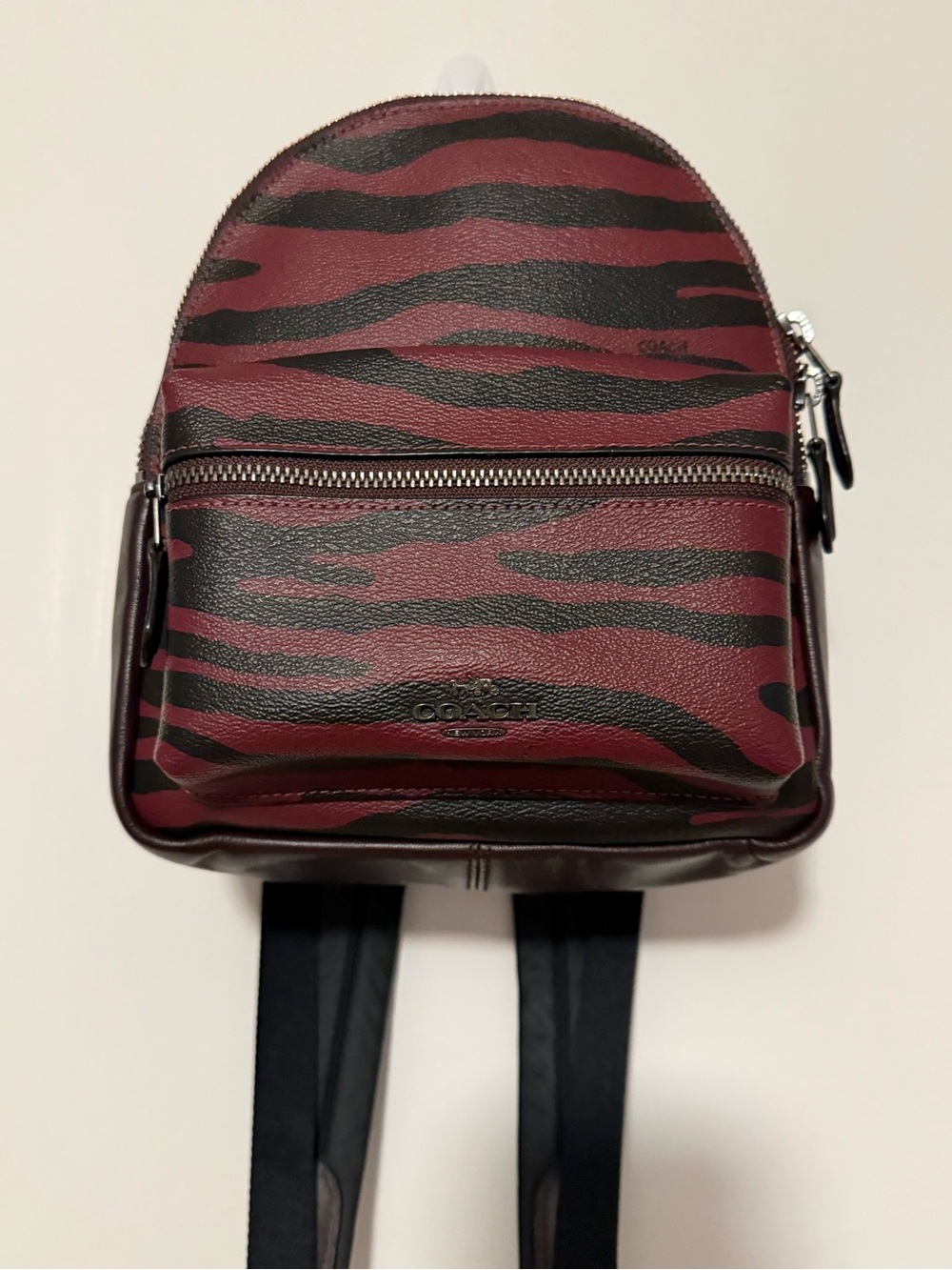 Coach Mini Charlie Backpack in Tiger/Zebra Print